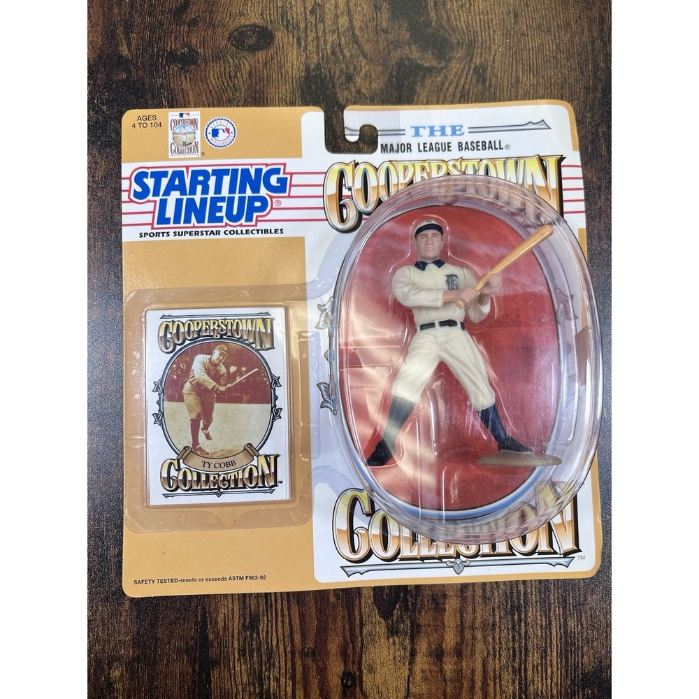 Kenner Starting Lineup Cooperstown Ty Cobb Detroit Tigers Figure + Card 1994